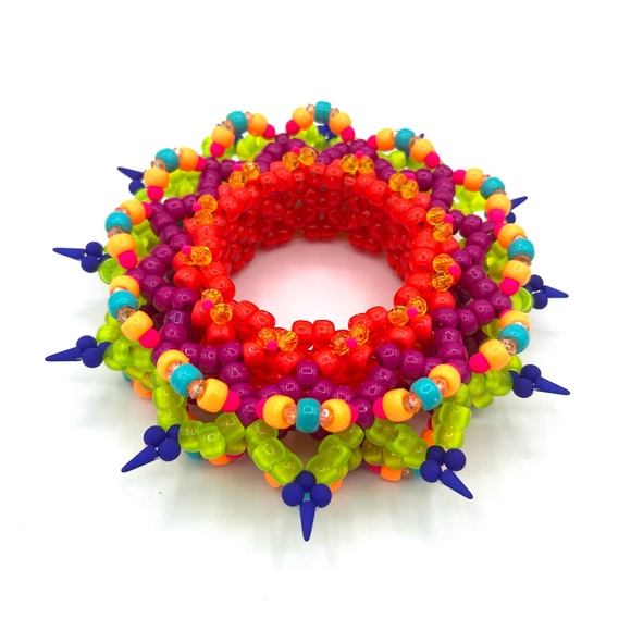 🪔”Diwali Festival of Lights”🪔 3D UFO PLUR Rave Custom Kandi Cuff - Picture 3 of 9